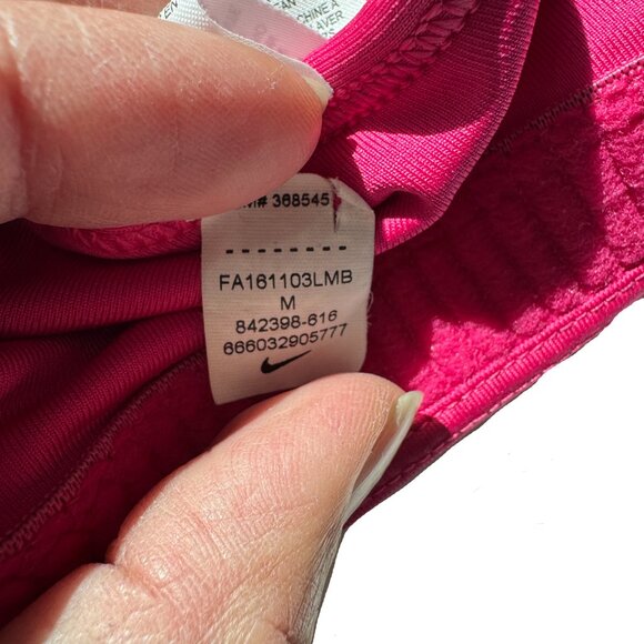 Nike Racerback Pink Sports Bra Size M | Medium Support | Workout Activewear - Picture 4 of 4